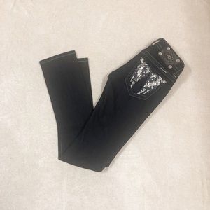 Miss Me Jeans Angel Wingback Straight Leg Size 24